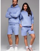 OMBRE Pantaloni de trening scurti unisex - Albastru lavanda