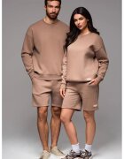OMBRE Pantaloni de trening scurti unisex - Maro deschis