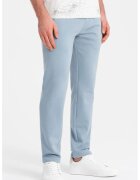 OMBRE Pantaloni de trening slim fit cu buzunare laterale - Albastru pastel