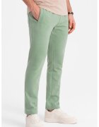 OMBRE Pantaloni de trening slim fit cu buzunare laterale - Verde aquamarin