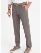 OMBRE Pantaloni drepti cu talie medie - Grej