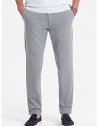 OMBRE Pantaloni drepti - Gri deschis melange