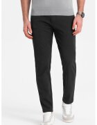 OMBRE Pantaloni drepti - Gri inchis melange