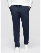 OMBRE Pantaloni regular fit cu model uni - Bleumarin