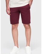 OMBRE Pantaloni scurti de bumbac cu talie ajustabila - Visiniu