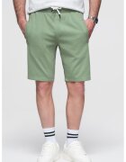 OMBRE Pantaloni scurti din bumbac cu talie ajustabila - Verde aquamarin