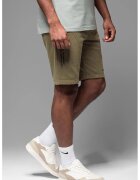 OMBRE Pantaloni scurti slim fit din amestec de bumbac - Verde masliniu
