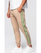 OMBRE Pantaloni sport jogger cu dungi OM-PASK-0284 - Maro