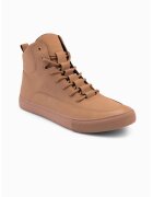 OMBRE Pantofi sport din material textil cu insertii de piele ecologica - Maro