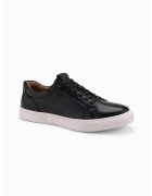 OMBRE Pantofi sport uni de piele ecologica - Negru