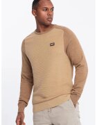 OMBRE Pulover cu maneci contrastante - Maro