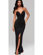 OMBRE Rochie de seara Maxi LARICA LA-OM-DLR200 - Nude - - Negru