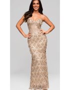OMBRE Rochie de seara Maxi LARICA LA-OM-DLR204 - Auriu