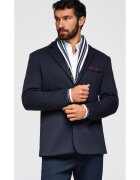 OMBRE Sacou tricotat cu croiala ajustata OM-BLZB-0100 - Albastru inchis - Albastru inchis
