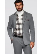 OMBRE Sacou tricotat cu croiala ajustata OM-BLZB-0100 - Gri deschis - Gri deschis