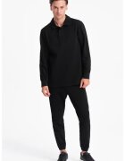 OMBRE Set de bluza polo si pantaloni de trening - Negru