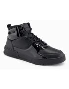 OMBRE Tenisi inalti cu detalii stralucitoare OM-FOSH-0178 - Negru
