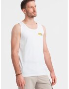 OMBRE Top cu decolteu rotund - Alb/Galben/Albastru