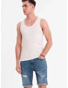 OMBRE Top din amestec de bumbac cu model uni - Alb murdar