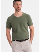 OMBRE Tricou cu aspect texturat - Verde sparanghel
