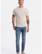 OMBRE Tricou cu decolteu rotund - Maro nisip