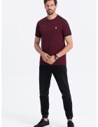 OMBRE Tricou cu decolteu rotund - Visiniu