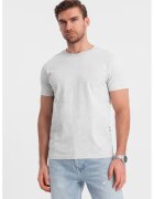 OMBRE Tricou cu model si decolteu la baza gatului - Gri deschis