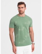 OMBRE Tricou de bumbac cu imprimeu - Verde aquamarin