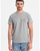 OMBRE Tricou de bumbac cu pete decorative - Negru/Gri
