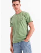OMBRE Tricou de bumbac cu pete decorative - Negru/Verde deschis