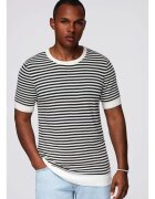 OMBRE Tricou din viscoza OM-TSCT-0255 - Negru