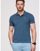 OMBRE Tricou polo cu model uni - Albastru inchis