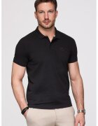 OMBRE Tricou polo cu model uni - Negru
