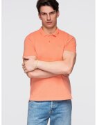 OMBRE Tricou polo cu model uni - Roz somon