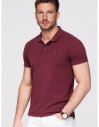 OMBRE Tricou polo cu model uni - Visiniu