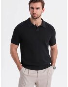 OMBRE Tricou polo din bumbac pique 2 - Negru