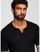 OMBRE Tricou polo texturat - Negru