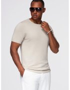 OMBRE Tricou tricotat fin - Gri deschis