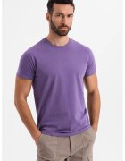 OMBRE Tricou uni cu decolteu la baza gatului - Ametist