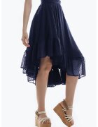 ONIBON FASHION Fusta asimetrica cu talie inalta - Bleumarin