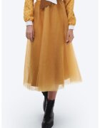 ONIBON FASHION Fusta midi cu tul - Galben mustar