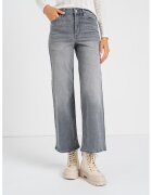 Only Blugi crop cu croiala ampla si aspect decolorat - Gri melange