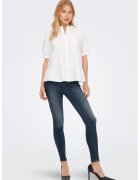 Only Blugi skinny cu aspect decolorat - Albastru inchis