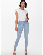 Only Blugi skinny cu talie medie - Albastru deschis