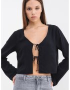 Only Bluza cu prinderi frontale - Negru
