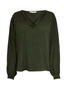 Only Bluza dama Jasmine - Viscoza - Decolteu in V - Kaki -