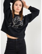 Only Bluza de trening lejera cu broderie - Negru/Bej