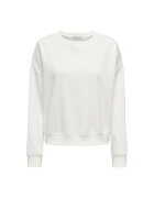 Only Bluza de trening relaxed-fit cu decolteu la baza gatului - Alb