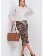 Only Bluza din amestec de modal cu guler drapat - Bej deschis