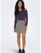 Only Bluza slim fit cu decolteu pe umeri Fano - Violet prafuit
